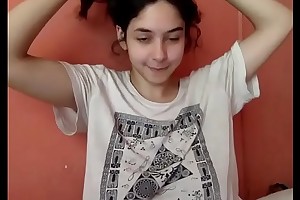 Teen showing hot tits tolerate sex cam