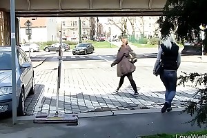 Young Girl Bursting Close to Pee In Public, She Can't Make It On tap Her Destination