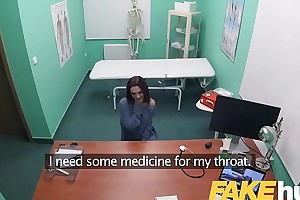 Fake Hospital Swallowing doctors hot cum helps ungracious babes throat