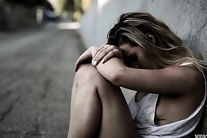 Homeless virgin teen gets fucked by a charitable baffle
