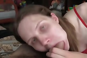 Seductive girl sucking a dick