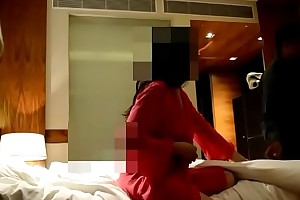 Hot and dispirited Anjali persiflage TV mech in hotel room