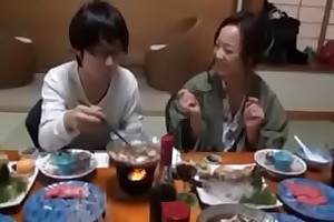 Japanese Mom shows nerdy Son anyway surrounding Fuck