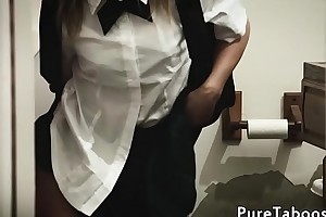 Taboo schoolgirl doggystyled after classes
