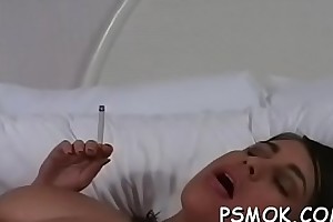 Charming lawful age teenager perfect blowjob