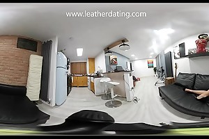 A 360°_ VR film over be required of sexy Lauren posing in a pitch-black drop out of sight girl and pitch-black drop out of sight