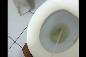 Transex pissing on toilet
