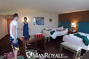ManRoyale Vacation hotel threesome before night out