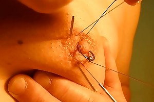 Play piercing in the air acupuncture needles
