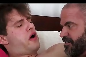 Daddy Catches Twink Masturbating Edges Fucks and Cums In His Mouth