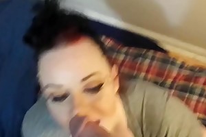 WIFEY DOES ANAL! Arse TO Frowardness DEEPTHROAT RIMJOB POV BIG DICK FACIAL!
