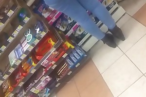 Candid slow wink of an eye video Mexican loot at gas station Pt 2