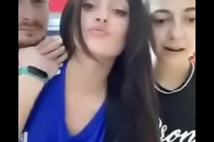 Spanish Girl Gets Wild And Shows The brush Titties