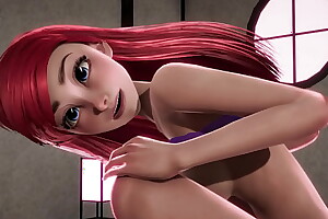 Redheaded Little Mermaid Ariel gets creampied accent mark from Jasmine - Disney Porn