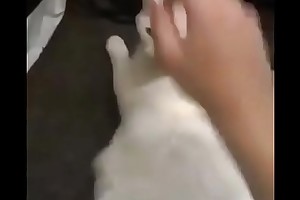 Man Giving Slaps Upstairs White Pussy