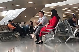 Cams4free.net - Chinese Catholic Dangling at Airport