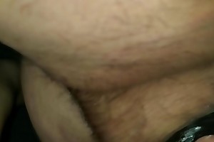 Fucking my spliced doggystyle with a cock sleeve with real orgasm at end