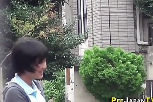 Asian teens caught peeing
