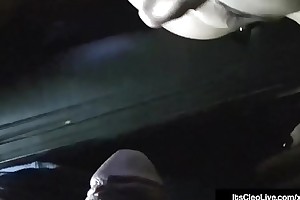 Amateur BlowJob Apart from Freckly Its Cleo Away Of Her Car Window!