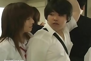 Japanese high school girls abusing new student