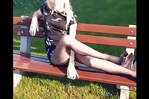 Cams4free.net - Blond Milf in Parking-lot Nylons Barefoot Shoeplay